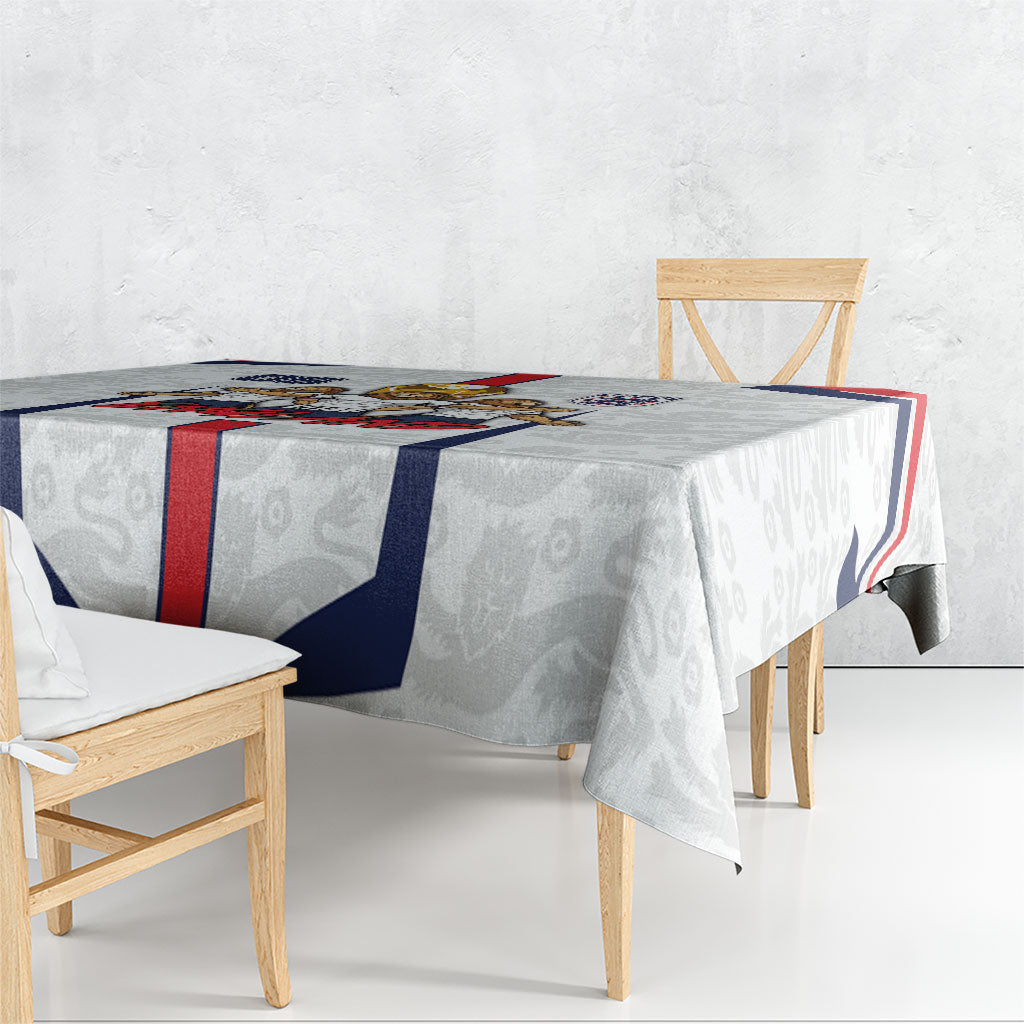 Custom England Football Tablecloth Three Lions Trophy St George Cross