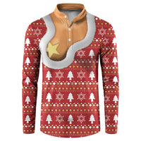 Christmas 3D Funny Graphic Button Sweatshirt Boob Gold Star Pasty Ugly Knit Pattern