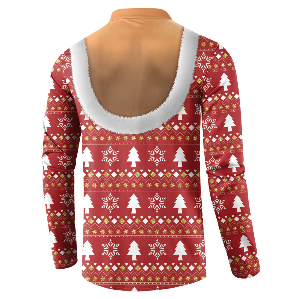 Christmas 3D Funny Graphic Button Sweatshirt Boob Gold Star Pasty Ugly Knit Pattern