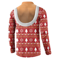 Christmas 3D Funny Graphic Button Sweatshirt Boob Gold Star Pasty Ugly Knit Pattern