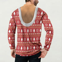 Christmas 3D Funny Graphic Button Sweatshirt Boob Gold Star Pasty Ugly Knit Pattern
