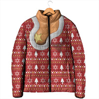 Christmas 3D Funny Graphic Padded Jacket Boob Gold Star Pasty Ugly Knit Pattern