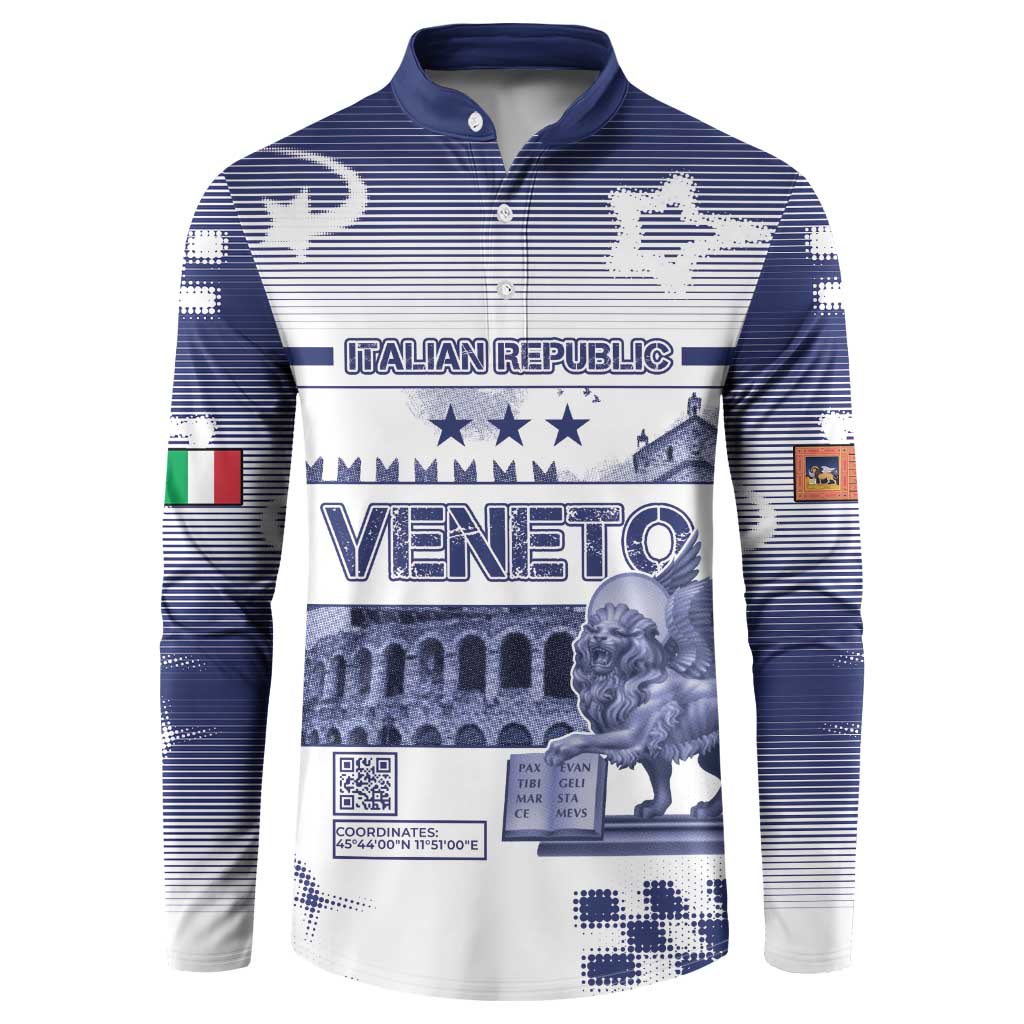 Personalized Italy Veneto Button Sweatshirt Lion Saint Mark Of Venetian Republic - Wonder Print Shop