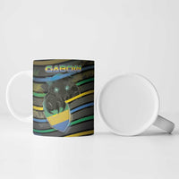 Personalized Gabon Ceramic Mug Panther Strike Striped Style