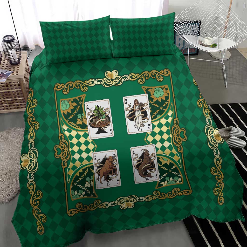 Zodiac Signs Bedding Set The Earth Element Baroque Spades Card