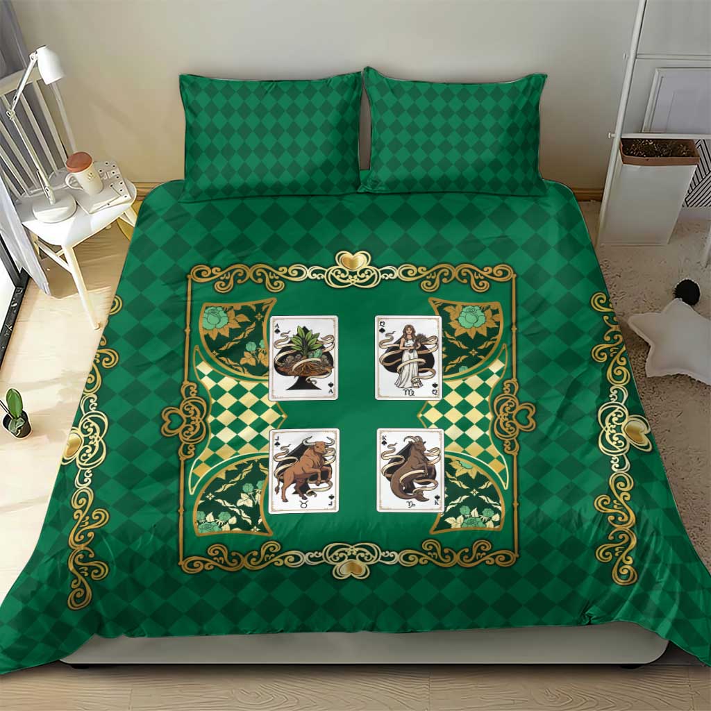 Zodiac Signs Bedding Set The Earth Element Baroque Spades Card