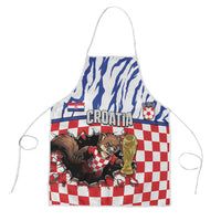 Croatia Football Apron Marten In Hole With Checkered Patterns