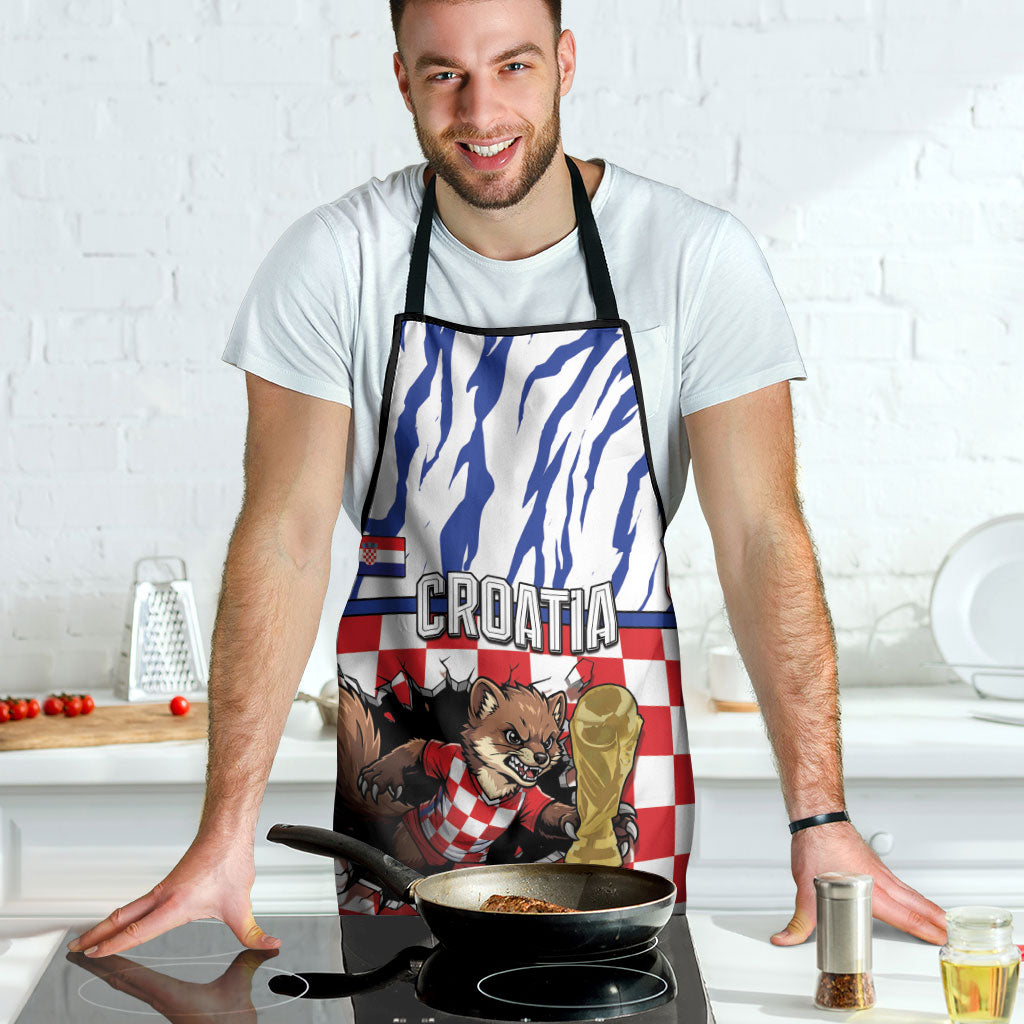 Croatia Football Apron Marten In Hole With Checkered Patterns