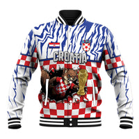 Custom Croatia Football Baseball Jacket Marten In Hole With Checkered Patterns