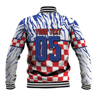 Custom Croatia Football Baseball Jacket Marten In Hole With Checkered Patterns