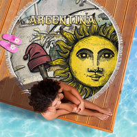Argentina Beach Blanket Sol De Mayo Retro Style - Wonder Print Shop
