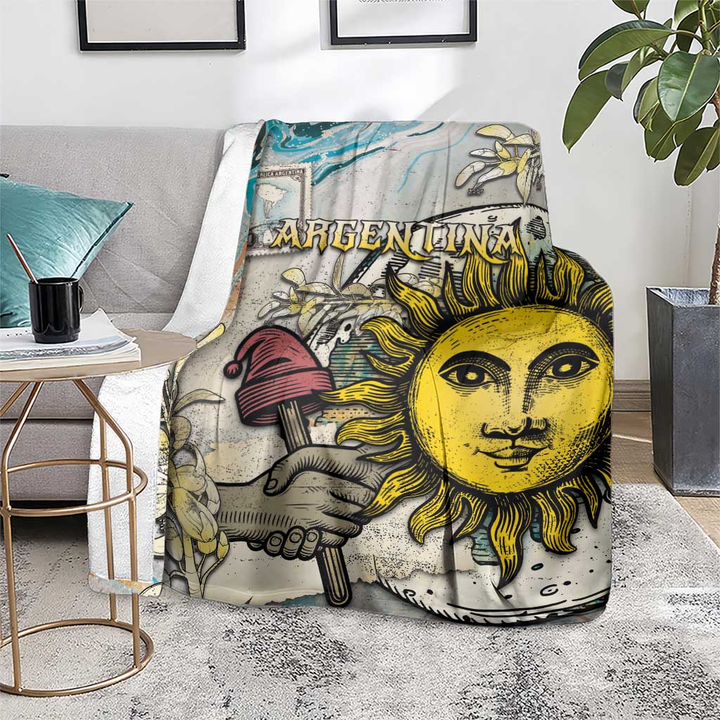 Argentina Blanket Sol De Mayo Retro Style - Wonder Print Shop