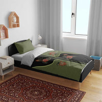 Western Yoke Bedding Set Tropical Hibiscus Cowboy Style - Wonder Print Shop