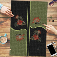 Western Yoke Puzzle Tropical Hibiscus Cowboy Style - Wonder Print Shop