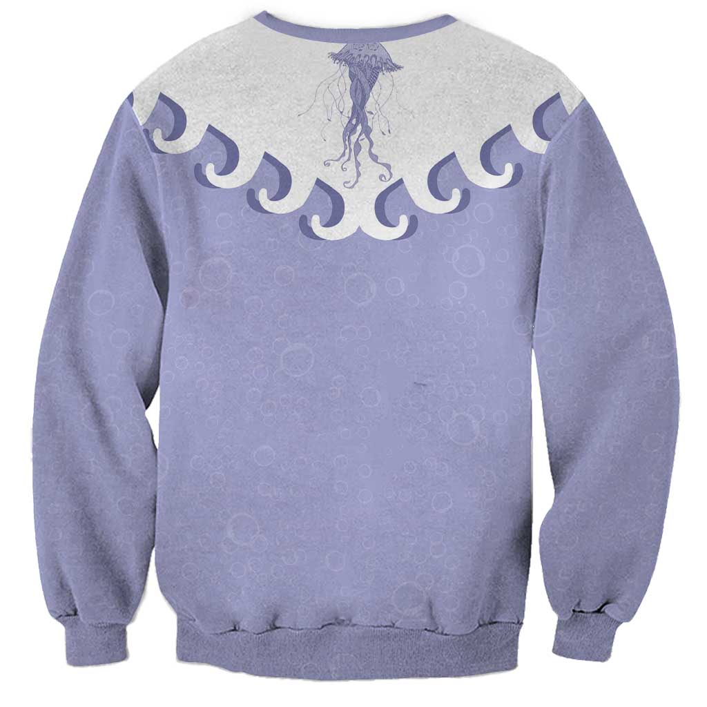 Western Yoke Sweatshirt Jellyfish And Water Bubbles Cowboy Style - Wonder Print Shop