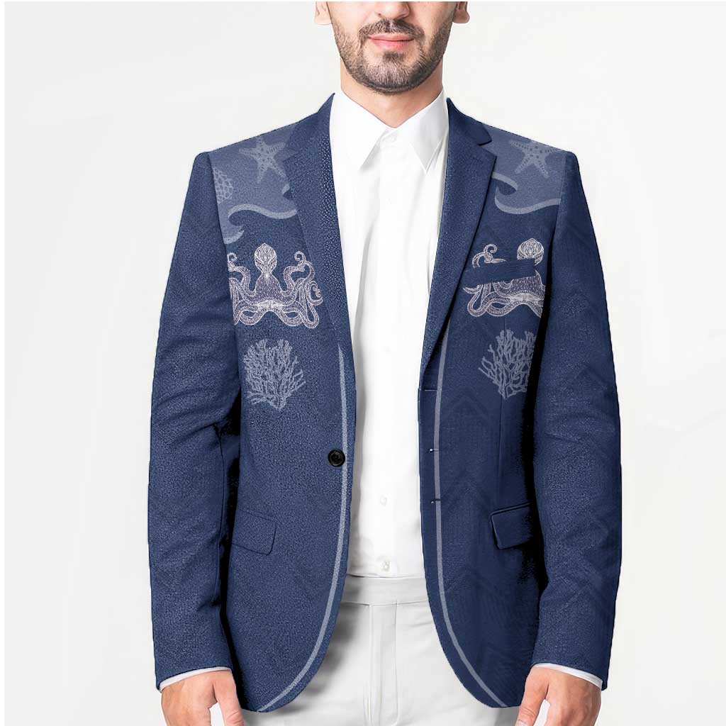 Western Yoke Blazer Octopus And Coral Cowboy Style - Wonder Print Shop
