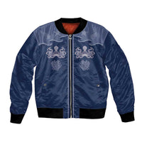 Western Yoke Bomber Jacket Octopus And Coral Cowboy Style - Wonder Print Shop