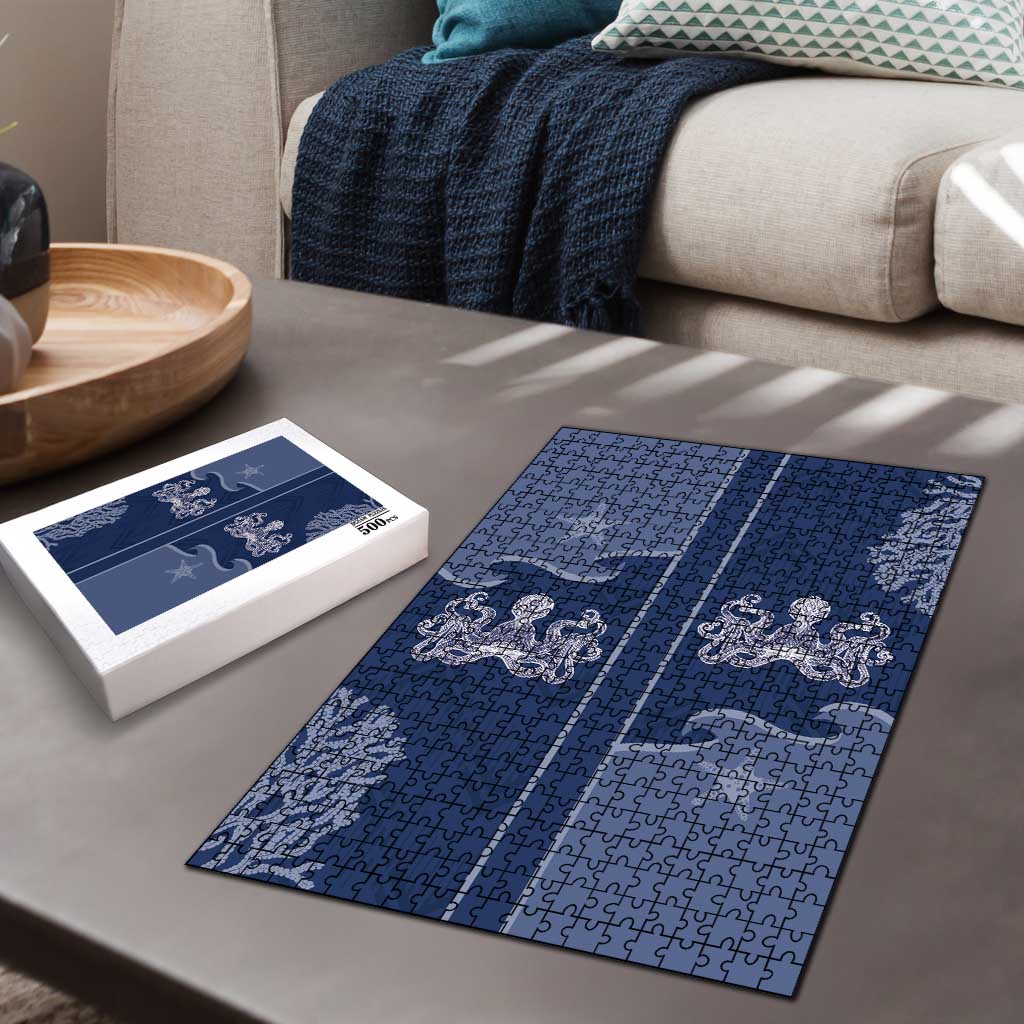 Western Yoke Puzzle Octopus And Coral Cowboy Style - Wonder Print Shop