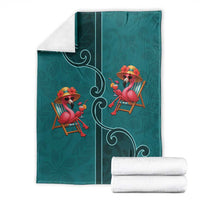 Western Yoke Blanket Flamingo Relax Cowboy Style - Wonder Print Shop