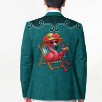Western Yoke Blazer Flamingo Relax Cowboy Style - Wonder Print Shop