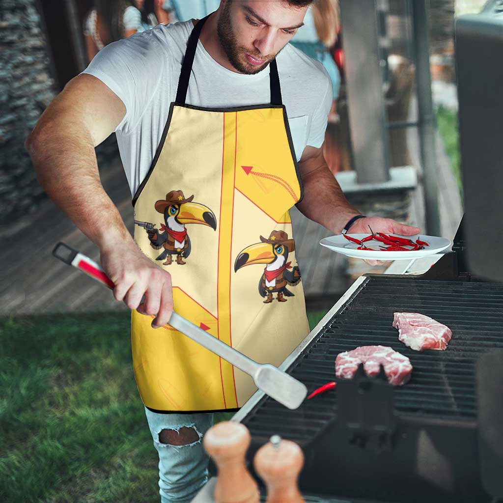 Western Yoke Apron Toucan Cowboy Style - Wonder Print Shop