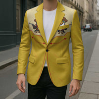 Western Yoke Blazer Toucan Cowboy Style - Wonder Print Shop