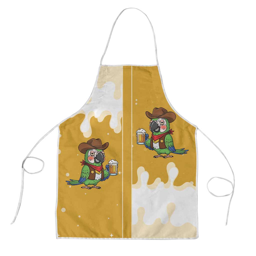 Western Yoke Apron Drunk Parrot Cowboy Style - Wonder Print Shop