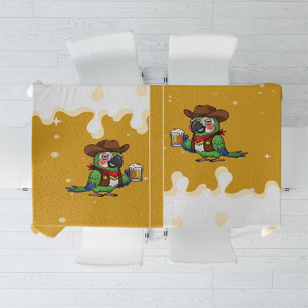Western Yoke Tablecloth Drunk Parrot Cowboy Style - Wonder Print Shop