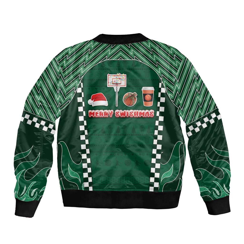 Basketball Christmas Bomber Jacket Tis The Season - Wonder Print Shop