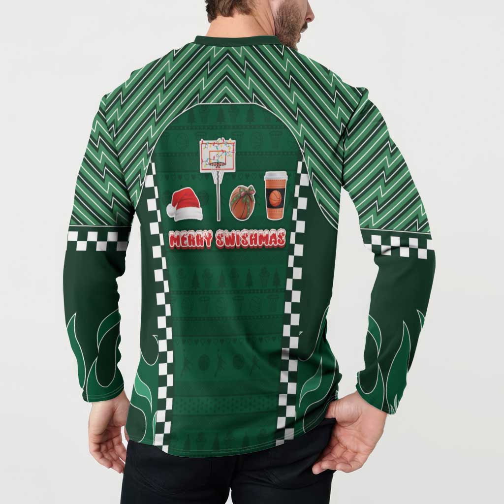 Basketball Christmas Button Sweatshirt Tis The Season - Wonder Print Shop