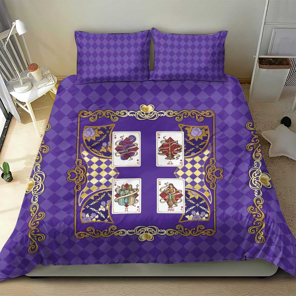 Zodiac Signs Bedding Set The Air Element Baroque Diamonds Card