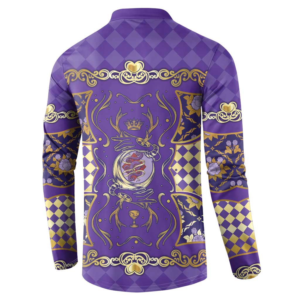 Zodiac Signs Button Sweatshirt The Air Element Baroque Diamonds Card