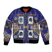 Zodiac Signs Bomber Jacket The Water Element Baroque Clubs Card