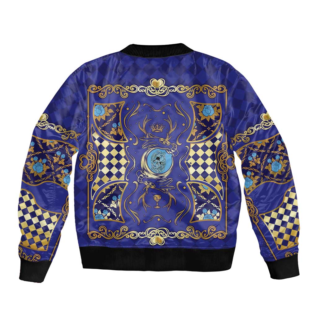 Zodiac Signs Bomber Jacket The Water Element Baroque Clubs Card