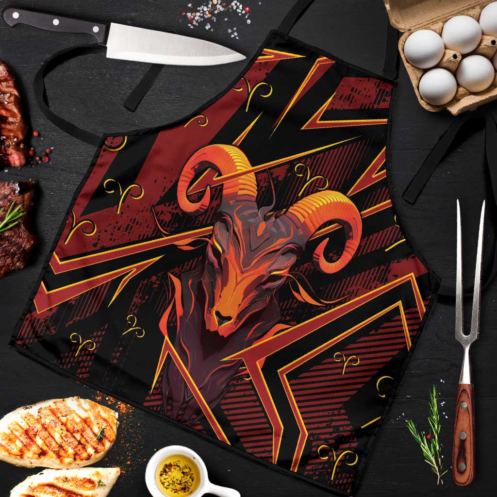 Aries Zodiac Apron With Bold Triangle