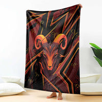 Aries Zodiac Blanket With Bold Triangle