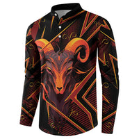 Custom Aries Zodiac Button Sweatshirt With Bold Triangle