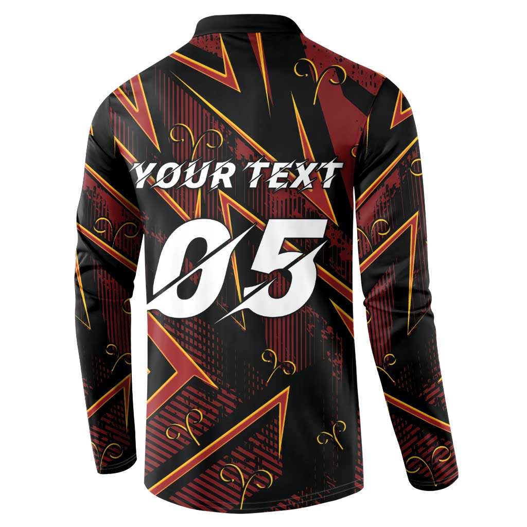 Custom Aries Zodiac Button Sweatshirt With Bold Triangle
