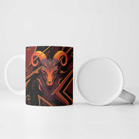 Custom Aries Zodiac Ceramic Mug With Bold Triangle