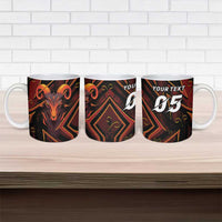 Custom Aries Zodiac Ceramic Mug With Bold Triangle