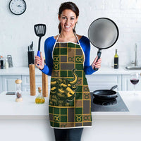 Taurus Zodiac Apron Checkered Pattern