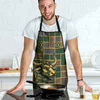 Taurus Zodiac Apron Checkered Pattern