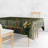 Taurus Zodiac Tablecloth Checkered Pattern