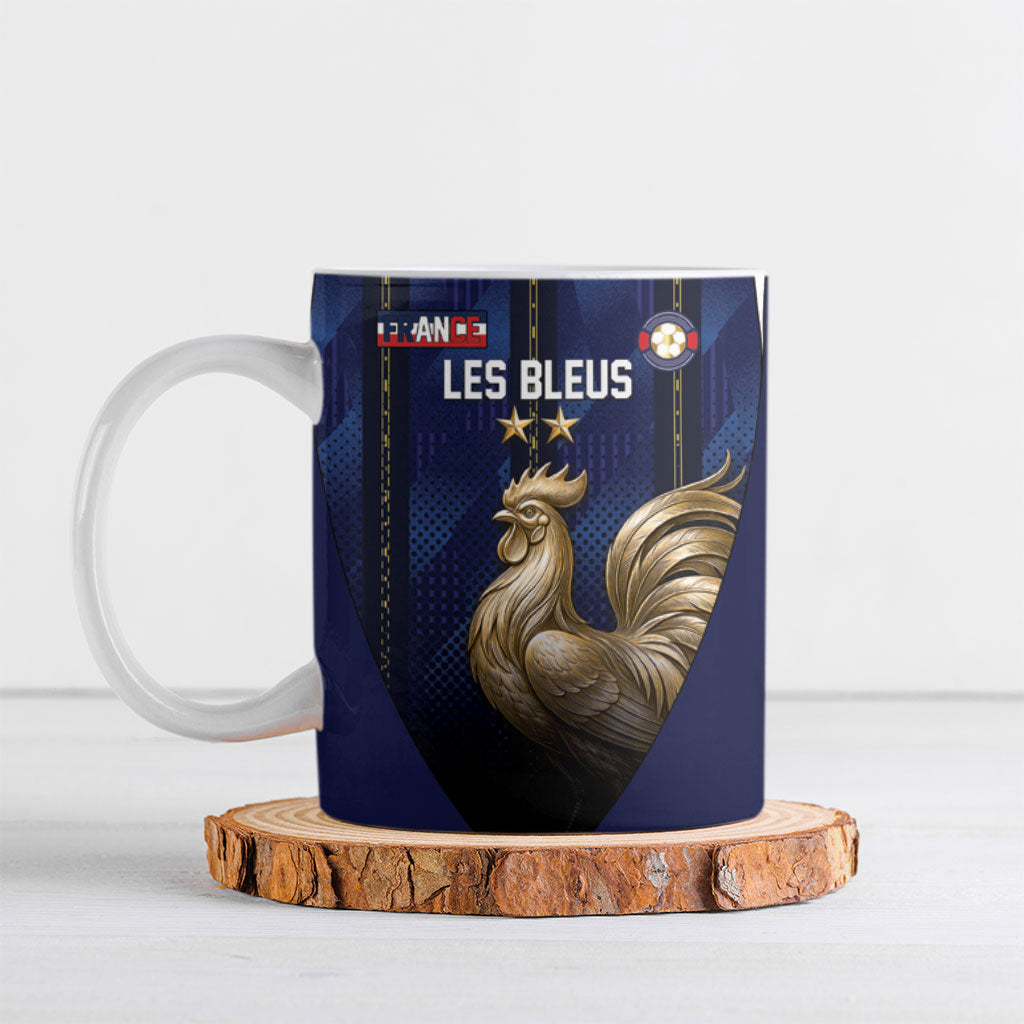 Custom France Football Ceramic Mug Gallic Rooster Luxury Sport Style