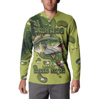 Personalized Fishing Button Sweatshirt Reely Lures Me In - Wonder Print Shop