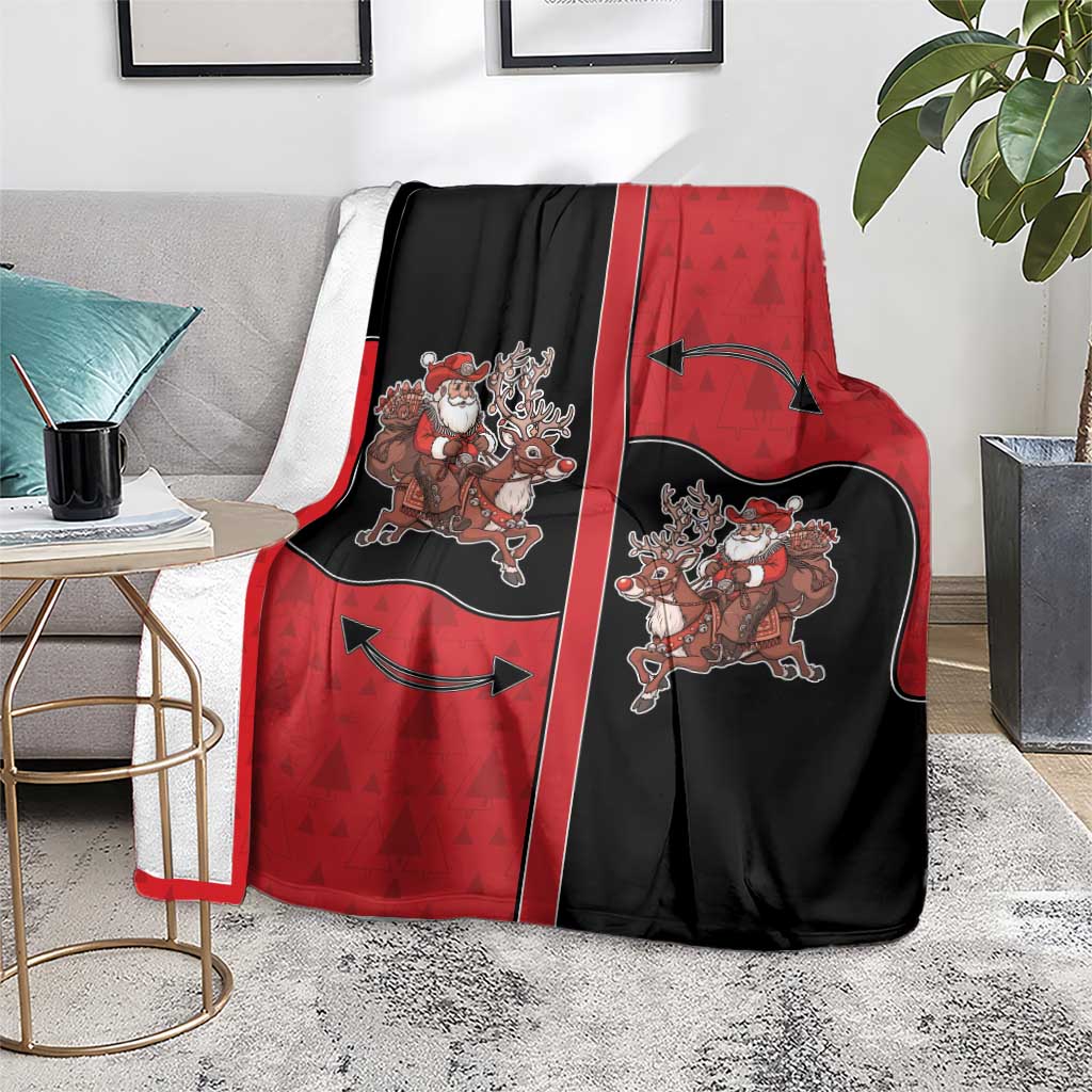 Western Yoke Blanket Santa Cowboy Style - Wonder Print Shop