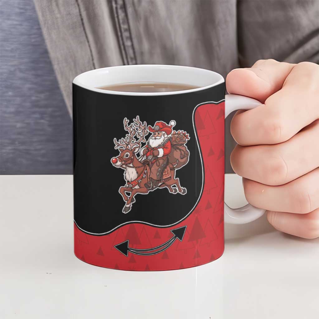 Western Yoke Ceramic Mug Santa Cowboy Style - Wonder Print Shop