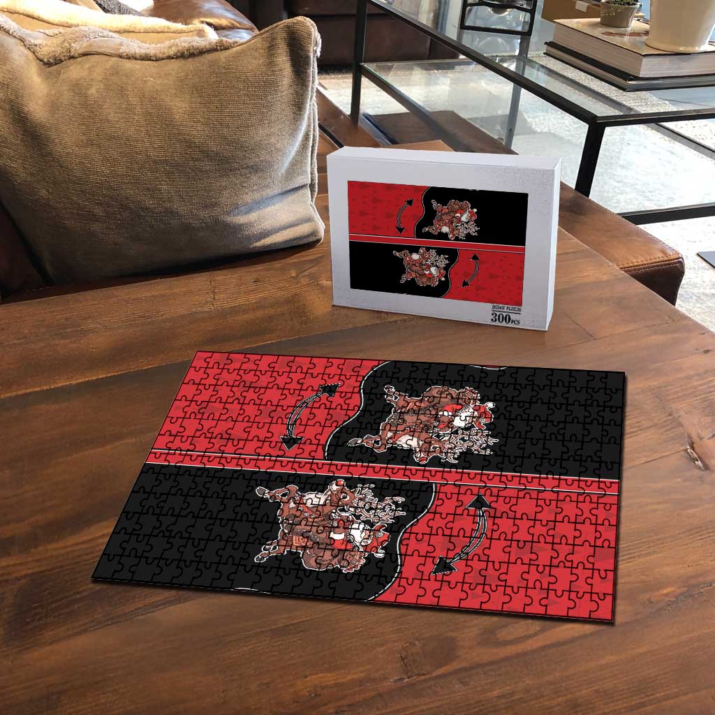 Western Yoke Puzzle Santa Cowboy Style - Wonder Print Shop