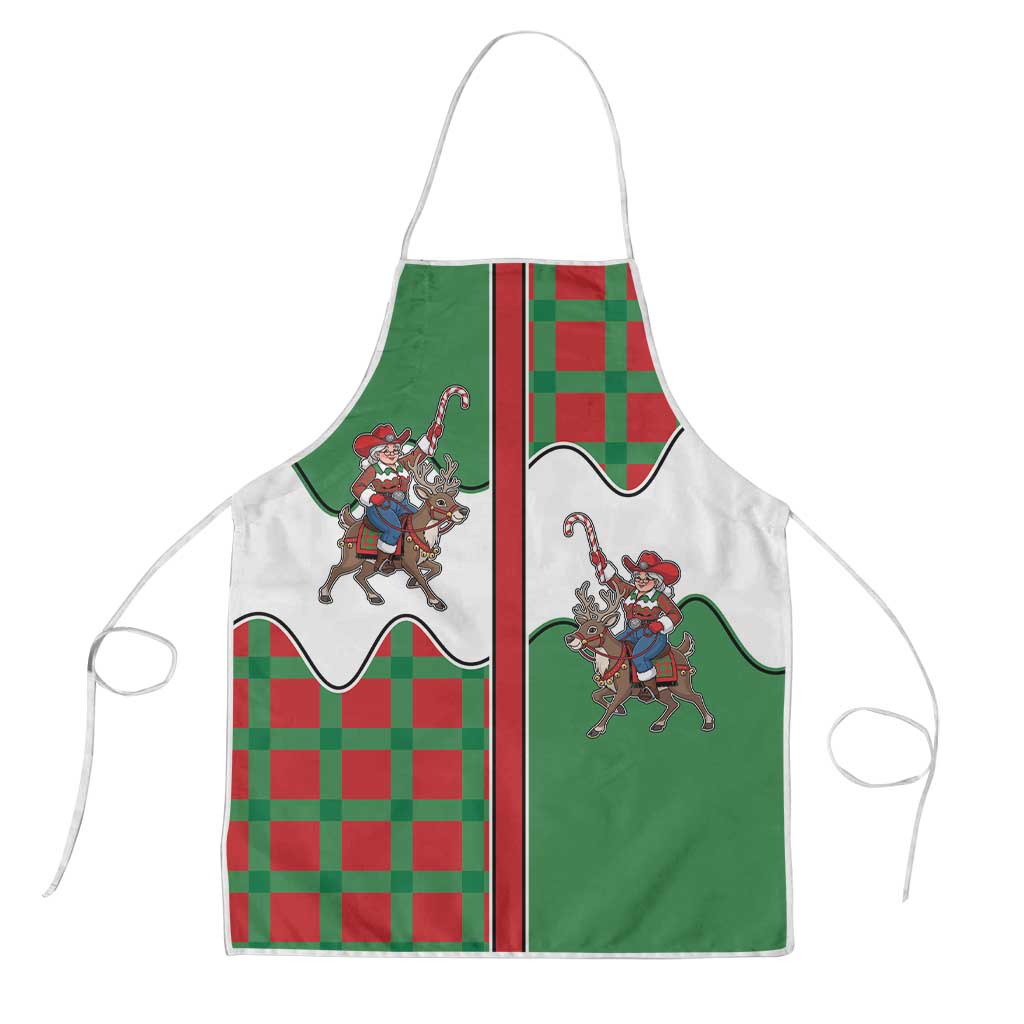Western Yoke Apron Mrs Claus Cowgirl Style - Wonder Print Shop
