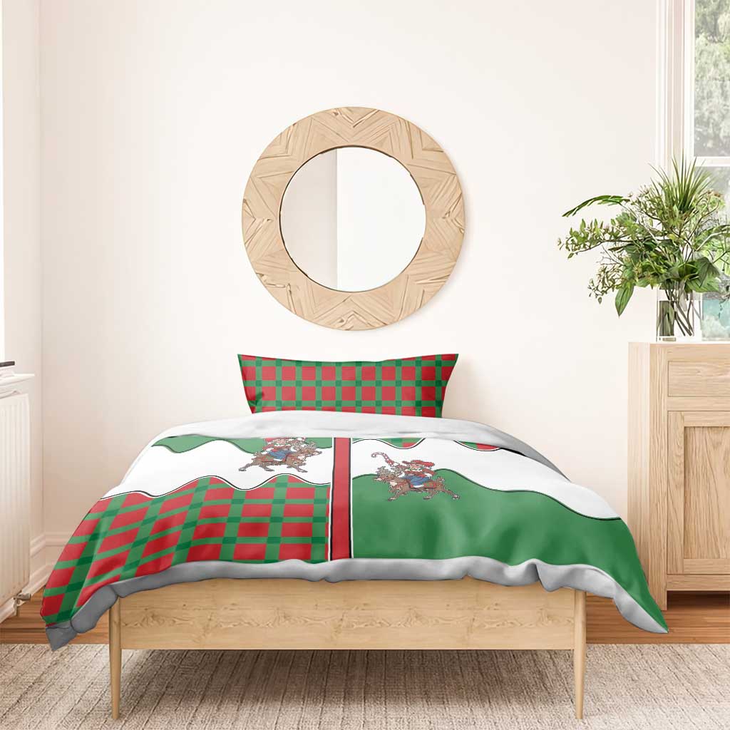 Western Yoke Bedding Set Mrs Claus Cowgirl Style - Wonder Print Shop